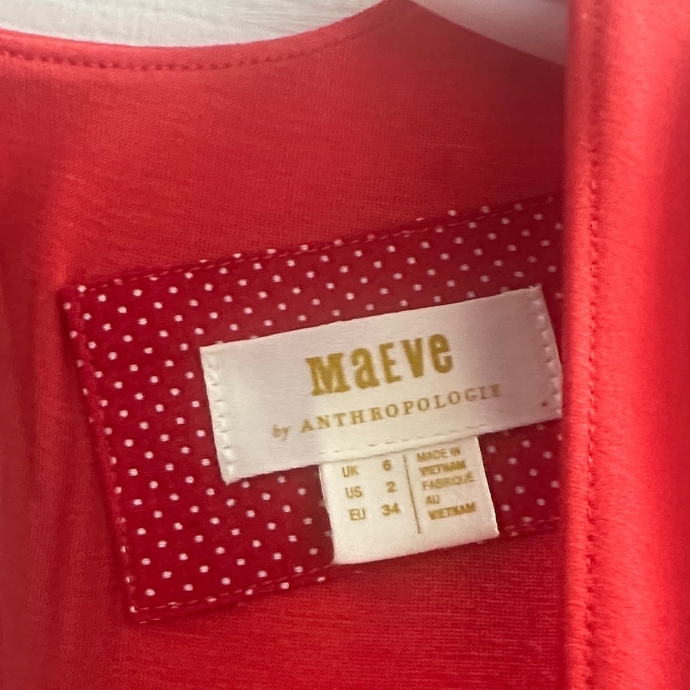 Maeve Asymmetrical Squareneck Maxi Dress Red Women’s 2 Flirty Party Holiday - Picture 6 of 13